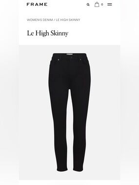 Frame Denim Black Skinny Women's Jeans